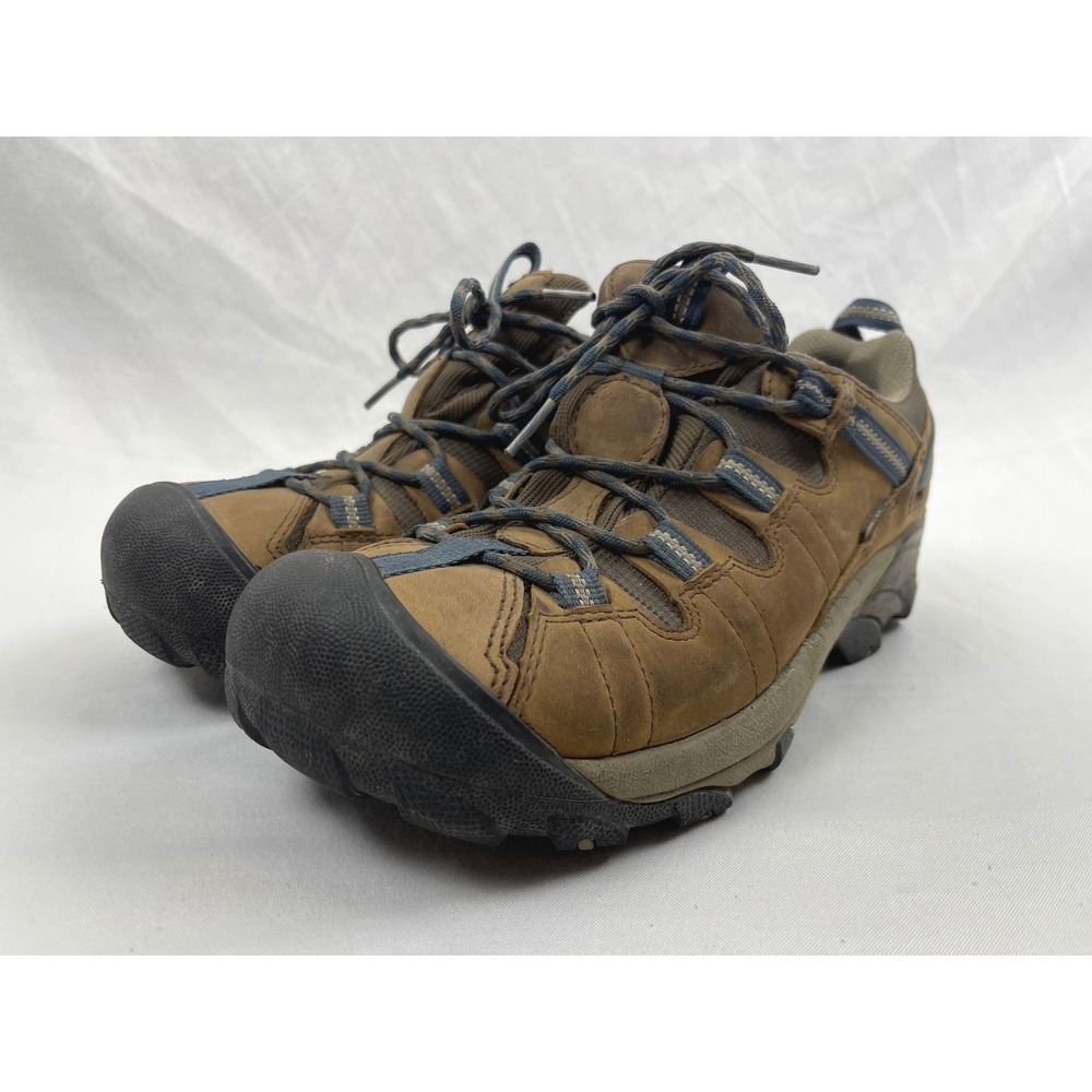 KEEN Targhee II Mens 8.5 Brown Waterproof Hiking Shoes Leather Low 1002369